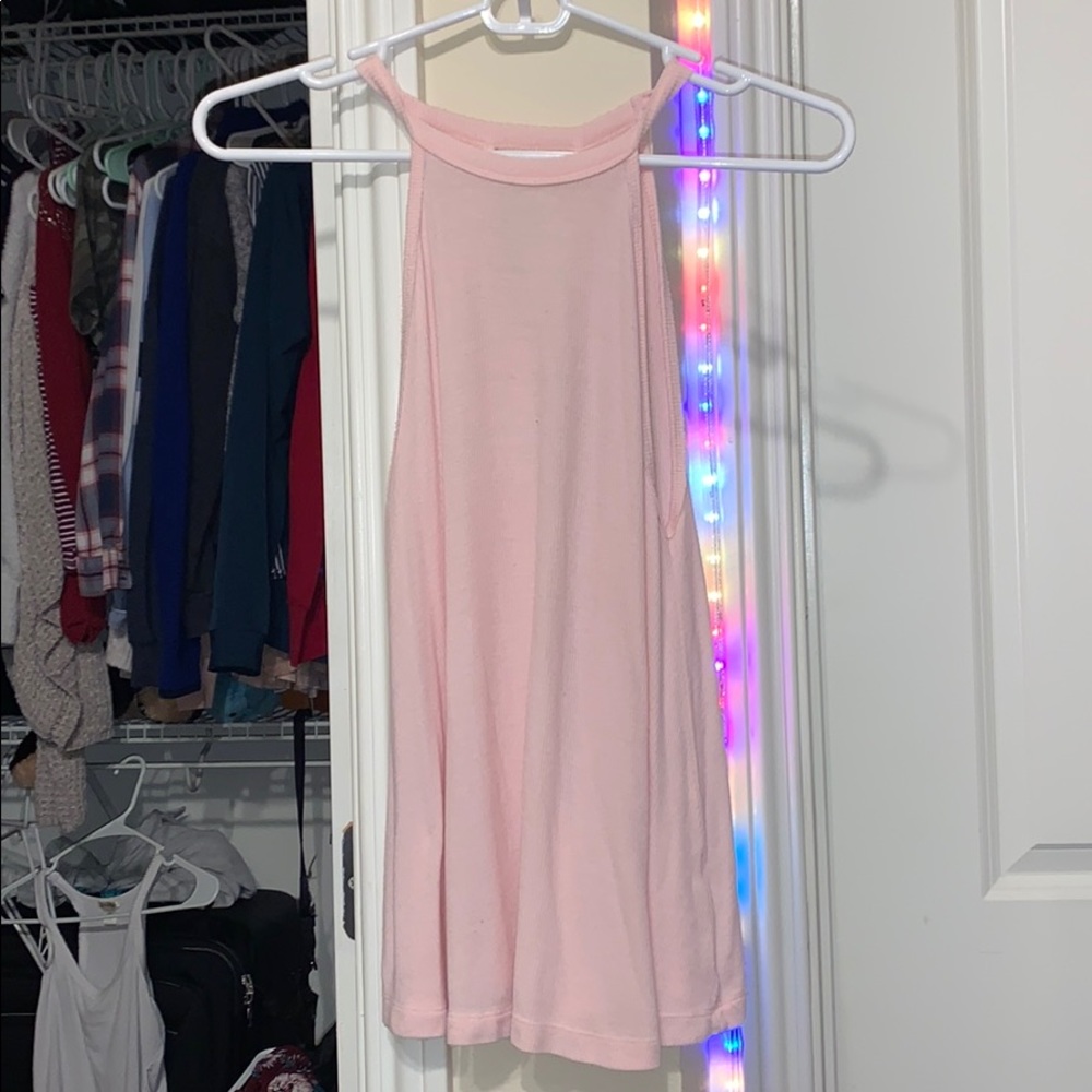 Baby pink halter top, size small.